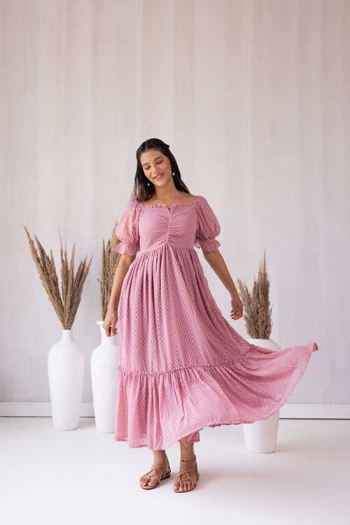 PASTEL PINK CHIFFON MAXI