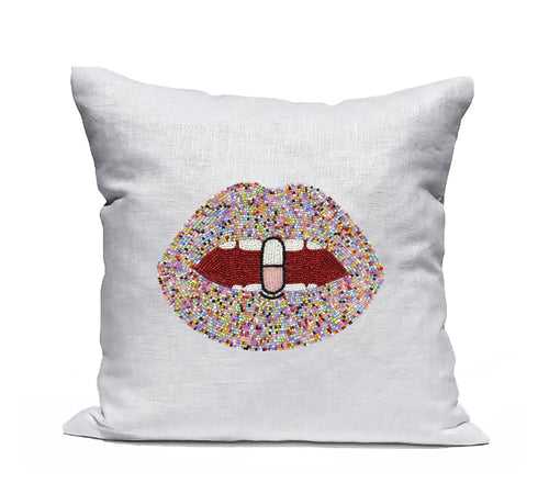 Pink Chill Pill Pillow Cover