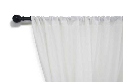 White Sheer Linen Curtains & Drapes