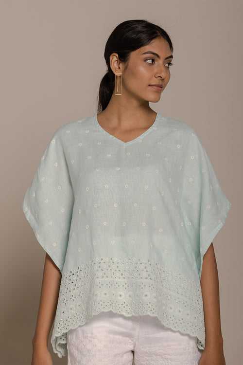 Popsicles & Carousels Mint Kaftan Top