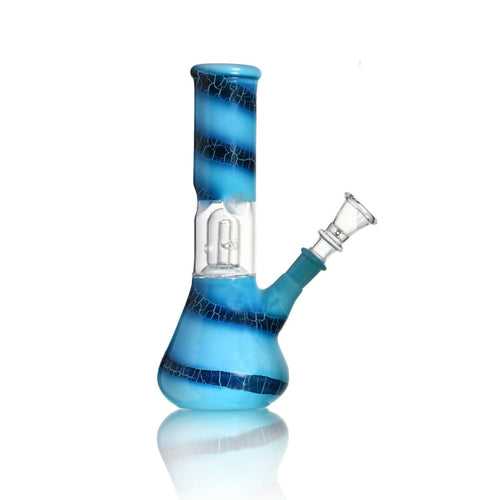 Chakra Glass - Single Perc Water Pipe (Blue)