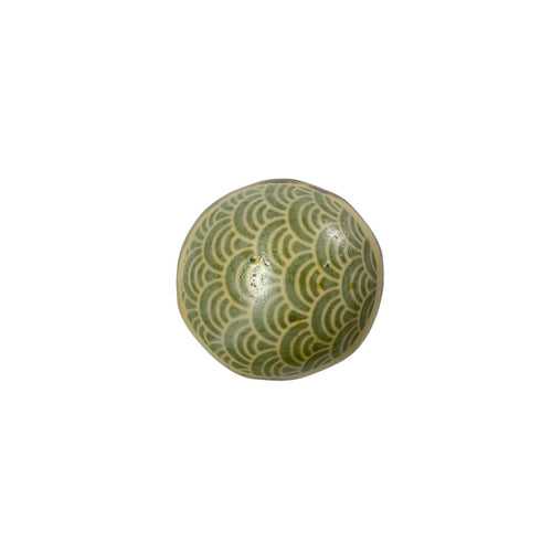 Kaseki - Green Waves Ceramic Crafted Bowl