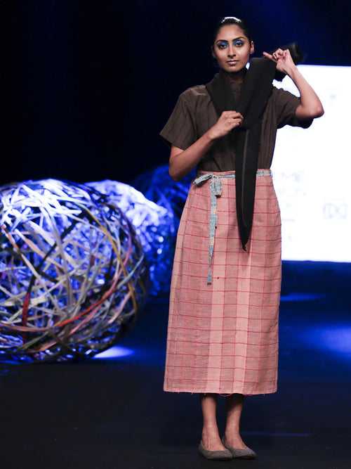 Pink Lungi Wrap Skirt