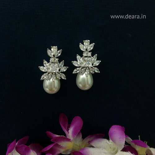 Elegant Rich Pearl With Crystal Earrings