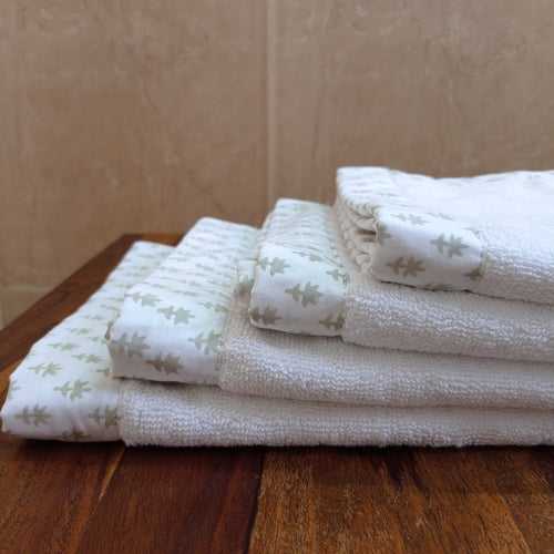 Luxury Hotel Hand Towel Set Of 4 "Hibiscus"