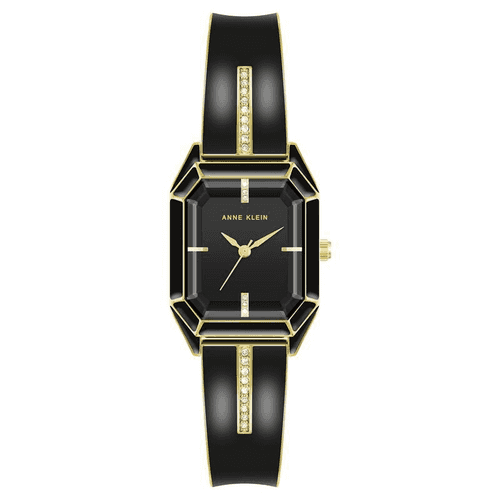 Anne Klein Quartz Analog Black Dial Stainless Steel Strap Watch for Women