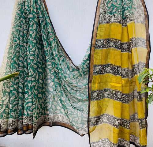 Kota Silk Block Printed Saree-DSFOKOSASK11998