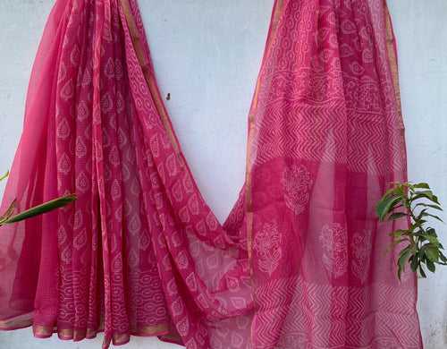 Kota Silk Block Printed Saree-DSFOKOSASK12026