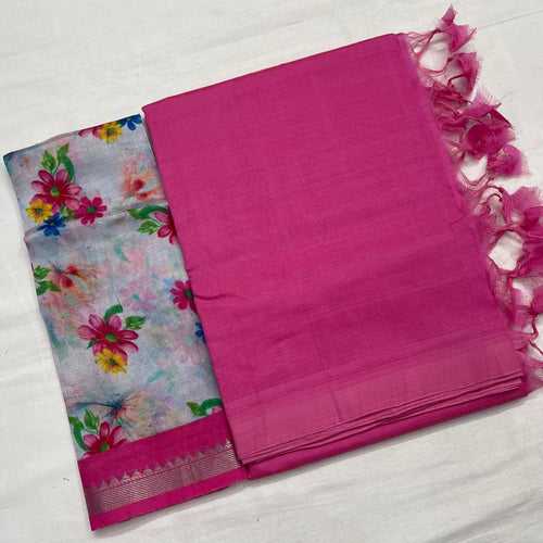 Mangalagiri Silk / Cotton Saree-RSSEMGSACT592257