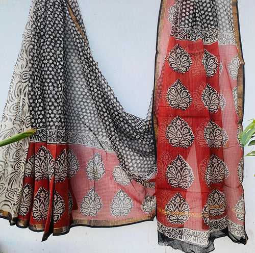 Kota Silk Block Printed Saree-DSFOKOSASK11999