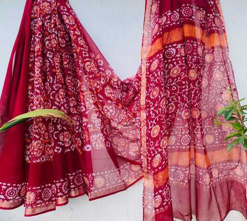 Kota Silk Block Printed Saree-DSFOKOSASK12032