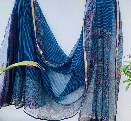 Kota Silk Block Printed Saree-DSFOKOSASK12018