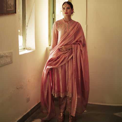 Aarhu Onion Pink A Line Kurta Set