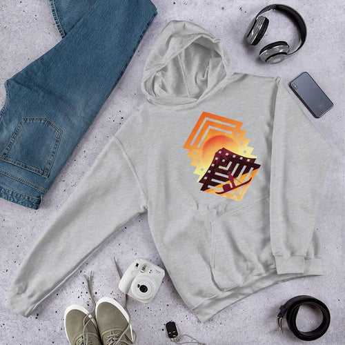 Geometric Sunset Unisex Hooded Sweatshirt