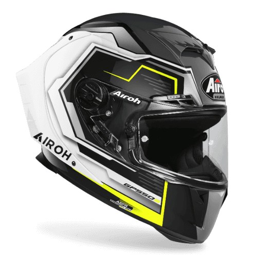 Airoh GP 550 S Rush - White/Yellow Gloss Helmet
