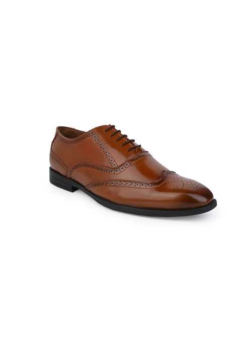 Alberto Torresi Tan formal Brogue Shoes