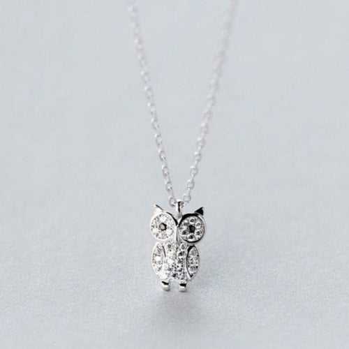 Little Owl Minimal Necklace