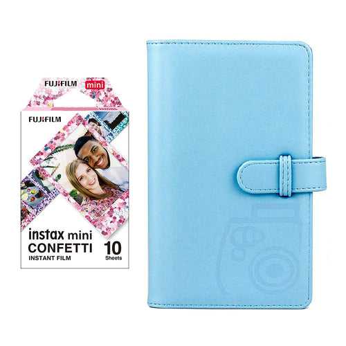 Fujifilm Instax Mini 10X1 confetti Instant Film with 96-sheet Album for mini film