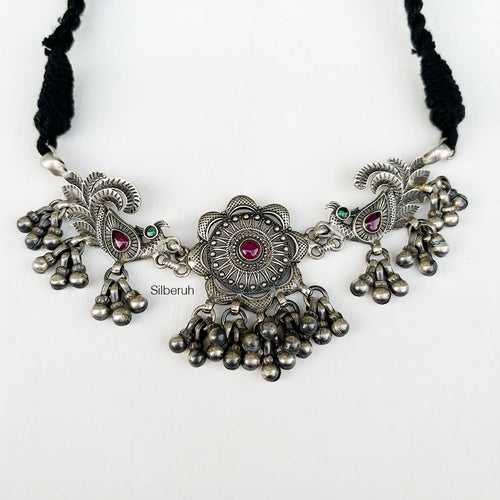 Phool Silver Choker Necklace