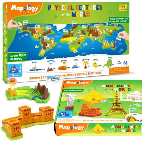 Mapology –  Political & Physical Map Puzzle of the World