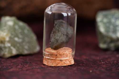 Fluorite Raw Crystal Stone Glass Vase Decor