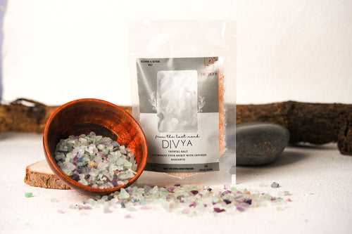 Crystal Infused Salt clean crystals from negative energy using Divya