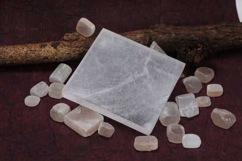 Ethereal Raw Selenite Plate: Illuminate Your Space with Pure Radiance