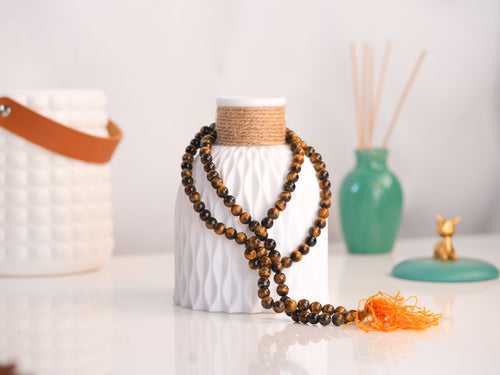 Tiger's Eye Mala: Harness the Courage Within