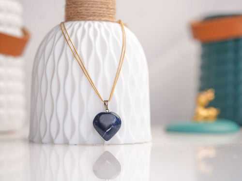 Heart Lapis Lazuli Pendant: Embrace Divine Wisdom and Unconditional Love