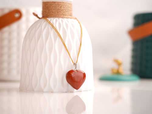 Red Jasper Heart Pendant: Ignite Passion and Grounded Strength