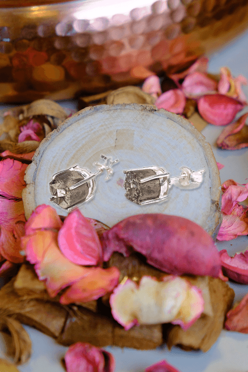 Pyrite Stud Earrings for Men & Women - Unleash Your Inner Sparkle