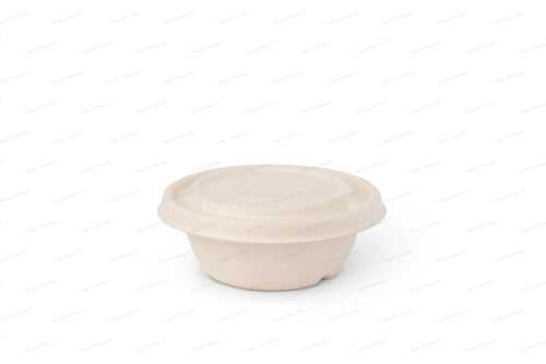 350ml Round Brown Bagasse Parcel Container With Lid