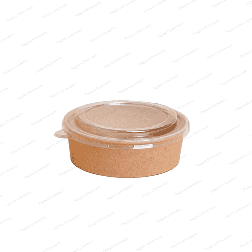 500ml Kraft Paper Tub Container With PET Lid