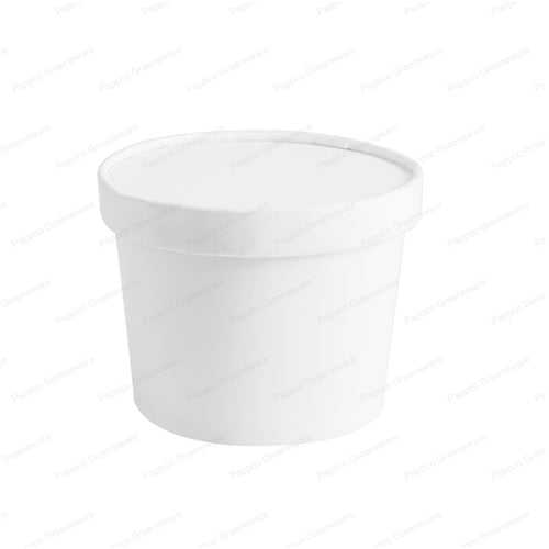 White Paper Tub with Lid - 500ml