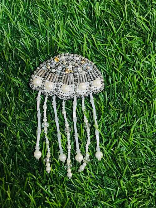 Jellyfish White Brooch