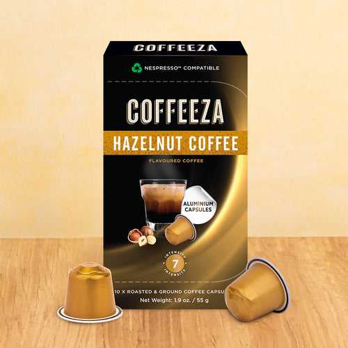 Hazelnut Flavoured Aluminium Coffee Capsules - Intensity - 7, Nespresso* Original Line Compatible Coffee Pods