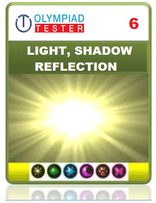 Olympiadtester Certified Student exam (OCS)  - Class 6 Science - Light, Shadows and Reflections