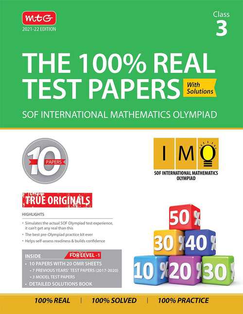 Class 3 - International Mathematics Olympiad (IMO) - The 100% Real test papers