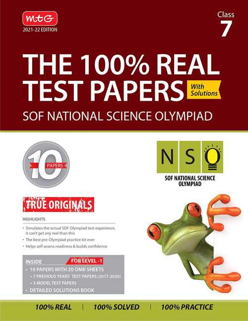 Class 7 - National Science Olympiad (NSO) - The 100% Real test papers