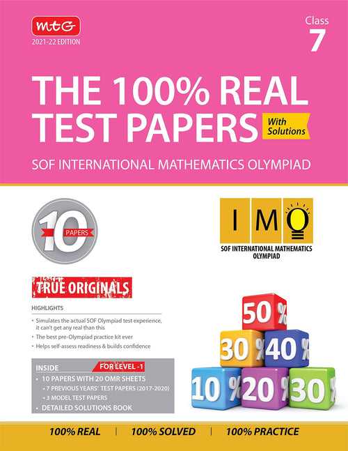 Class 7 - International Mathematics Olympiad (IMO) - The 100% Real test papers