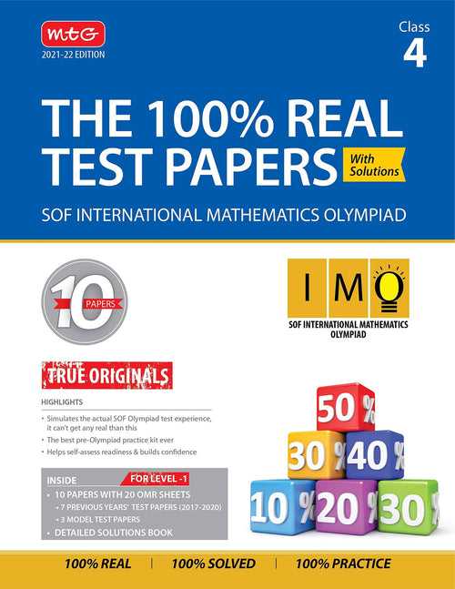 Class 4 - International Mathematics Olympiad (IMO) - The 100% Real test papers