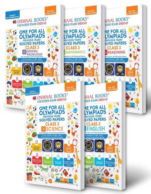 Class 3 - Olympiad previous year solved papers - One for all (5 Books)