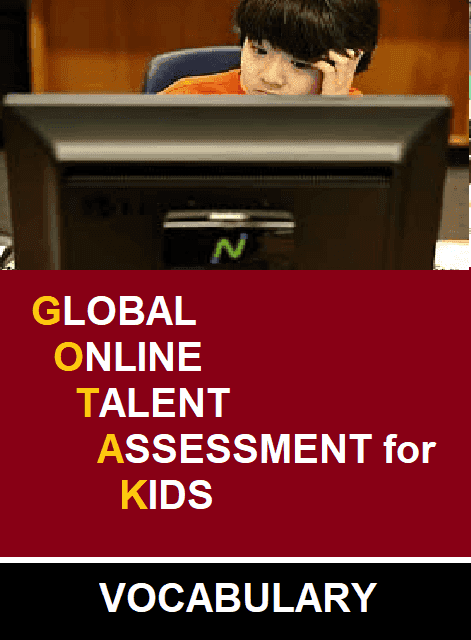 CLASS 4 Global Online Talent Assessment for kids (GOTAK) - Vocabulary