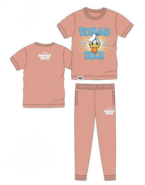 Boys peach Donald Duck Print casual Co-Ord Set