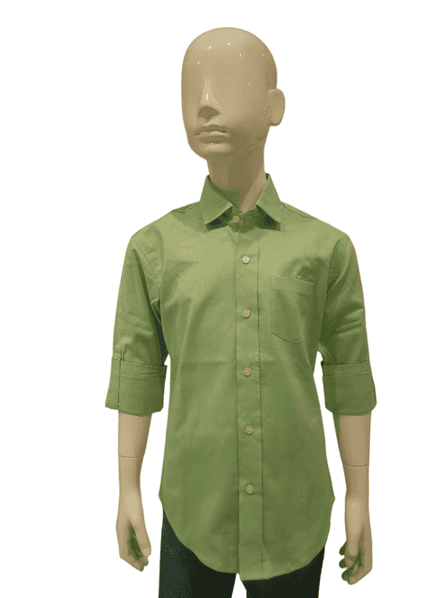 Boys Green Apple Full Sleeve Plain Shirt
