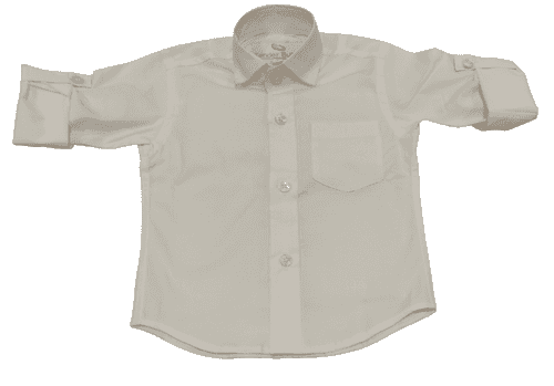 Baby White Full Sleeve Plain Shirt