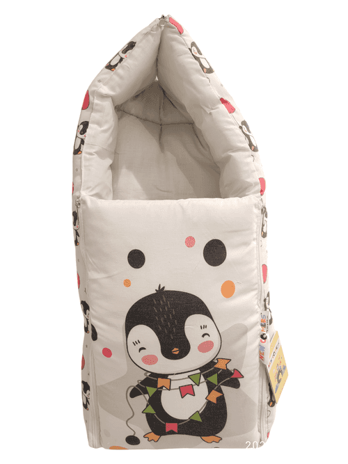 Baby Printed Cotton Sleeping Bag And Carry Nest