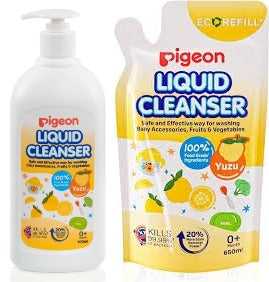 Pigeon Liquid Cleanser Bottle & Refill Combo