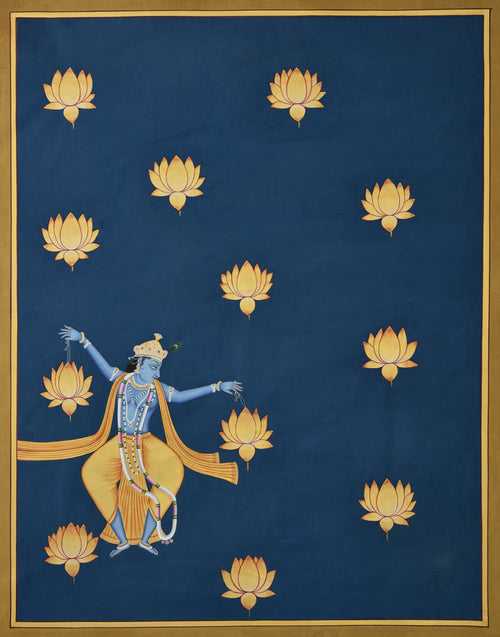Krishna Dancing with Lotuses - 01