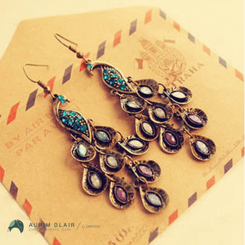 Peacock Dangle Earrings